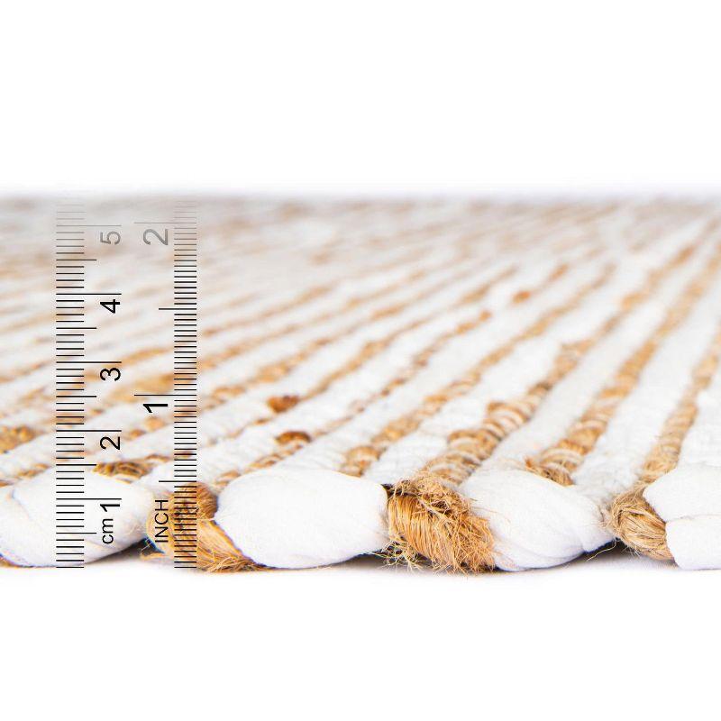 Handmade Beige and Ivory Braided Jute Area Rug