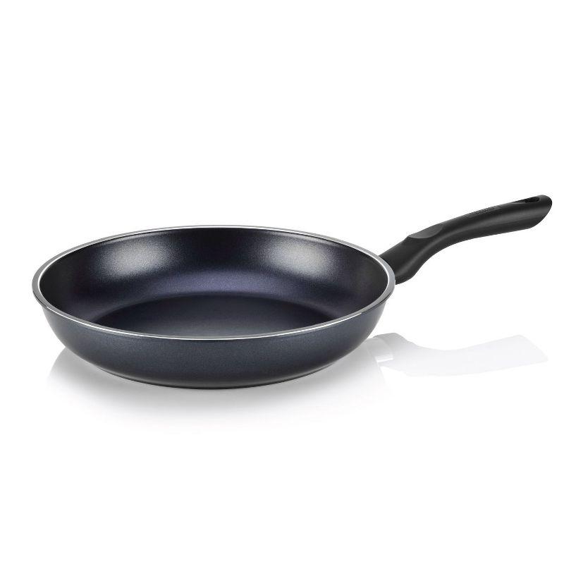 12" Black Aluminum Nonstick Frying Pan with Ergonomic Handle