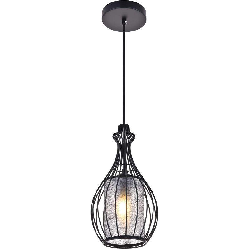 Elegant Lighting Miya 1 Light Black Pendant