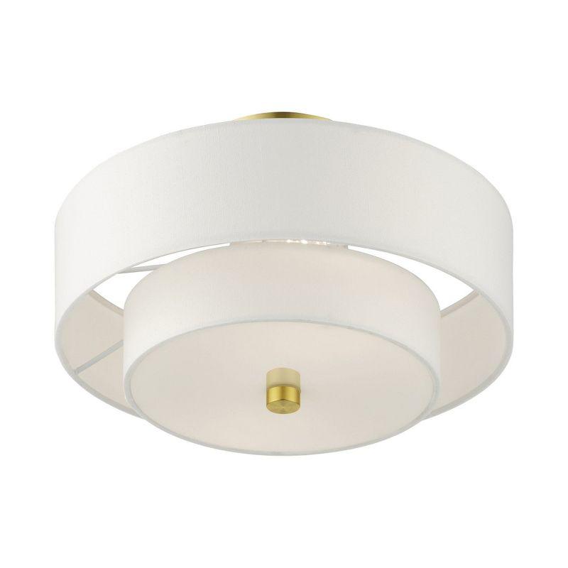 Livex Lighting Meridian 2 - Light Semi-Flush Mount in  Satin Brass