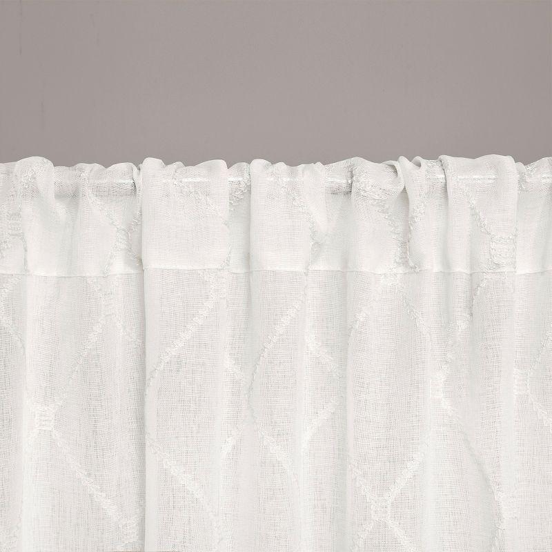 Nirod Diamond Sheer Window Curtain Panel