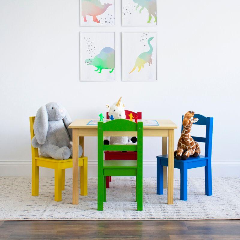 5pc Kids' Wood Table and Chair Set - Humble Crew