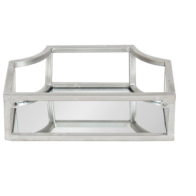 Ciel Glam Geometric Silver Wall Sconce Shelf Set