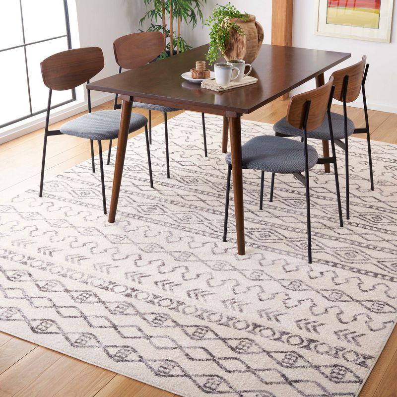 Modern Gray Hand-Knotted 8' x 10' Reversible Area Rug