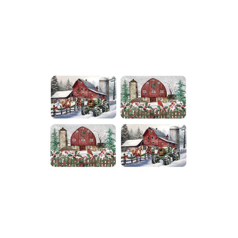 Briarwood Lane Christmas Placemat (4-pack) 17x11.25 Country Winter For Christmas Placemat