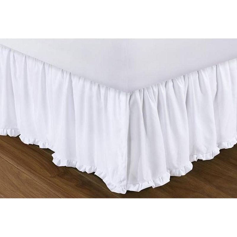 Greenland Home Fashions Sasha White Bed Skirt 15"