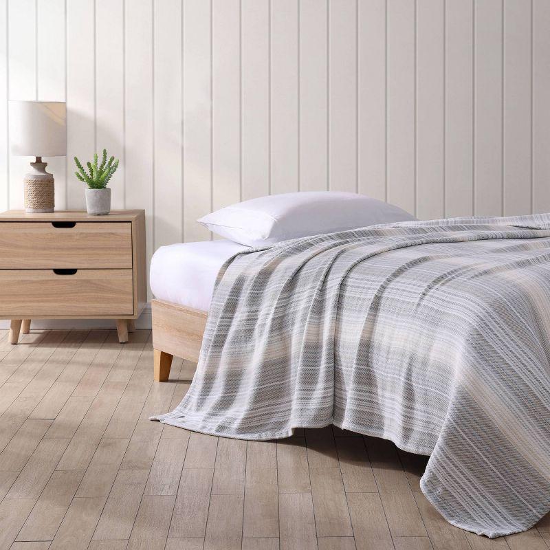 King Dune Cotton Reversible Striped Blanket