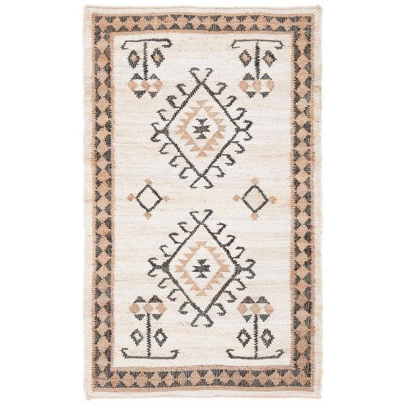 Kilim KLM762 Hand Woven Area Rug - Ivory/Black - 3'x5' - Safavieh.