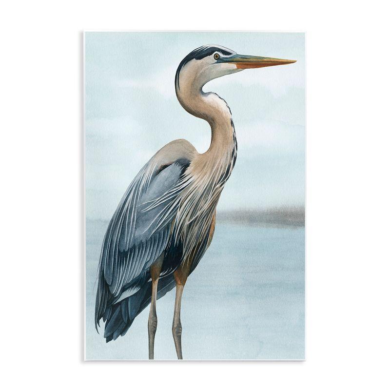 Stupell Industries " Coastal Heron Portrait " by Grace Popp Painting Print
