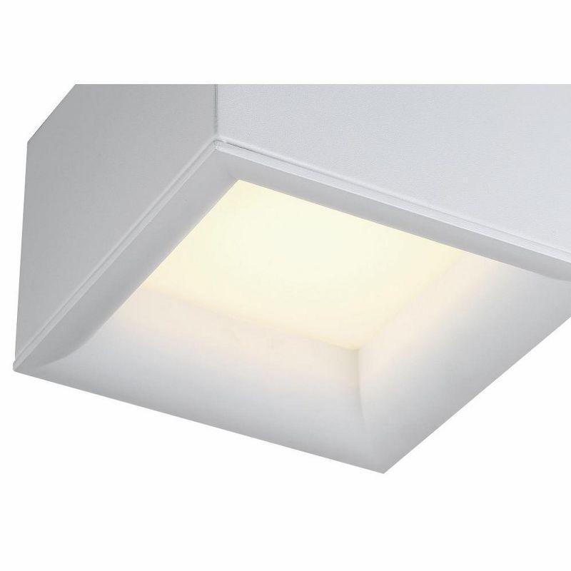 Bloc Black Aluminum LED Flush Mount Light