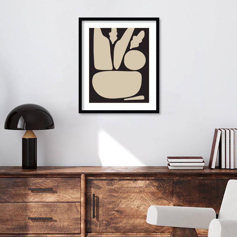 21" x 25" Zen Botanical Rock by The Creative Bunch Studio, Modern Giclee Wall Art - Amanti Art