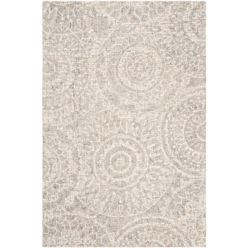 Abstract ABT205 Handmade Indoor Accent Rug - Ivory/Grey - 2'x3' - Safavieh