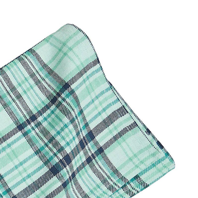 McKinley Aqua and Navy Plaid Cotton Napkin Set of 6