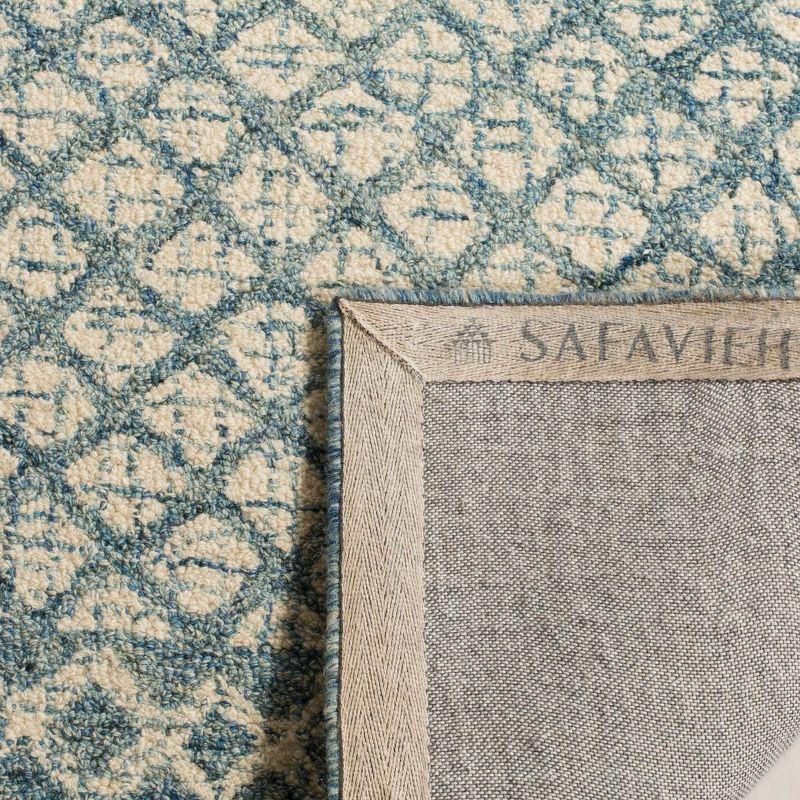 Abstract ABT203 Handmade Indoor Area Rug - Blue/Ivory - 8'x10' - Safavieh