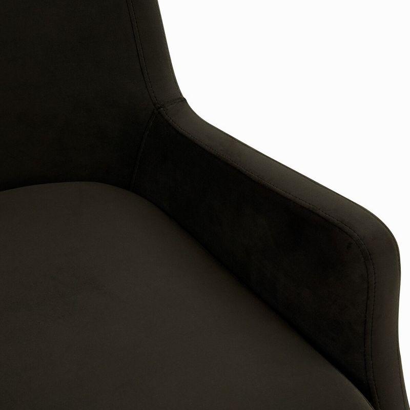 Sicily Velvet Arm Chair - Shale - Safavieh