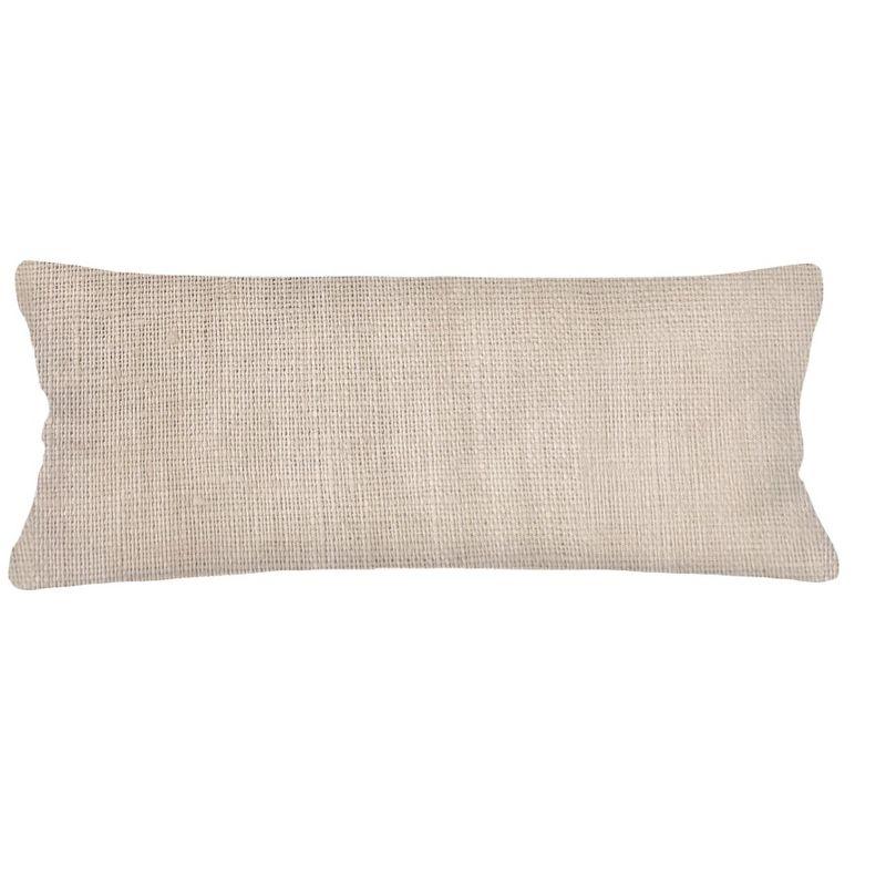 So Soft Linen Warm Beige Euro Throw Pillow 14x40