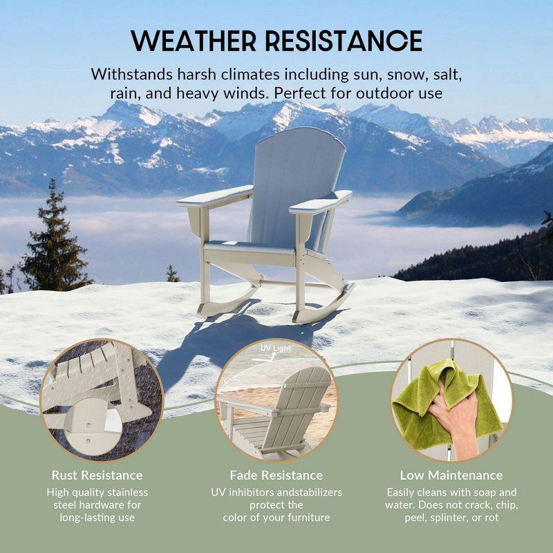 WestinTrends  Outdoor Patio Porch Rocking Adirondack Chair, Sand