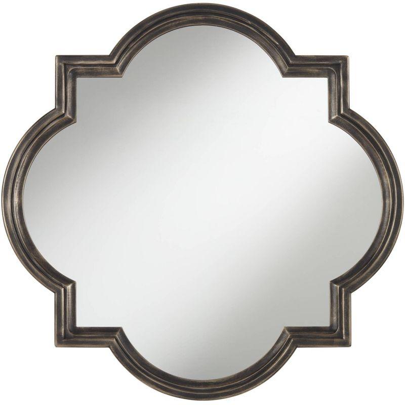 Quatrefoil Oil Rubbed Bronze Wood Bathroom Vanity Mirror