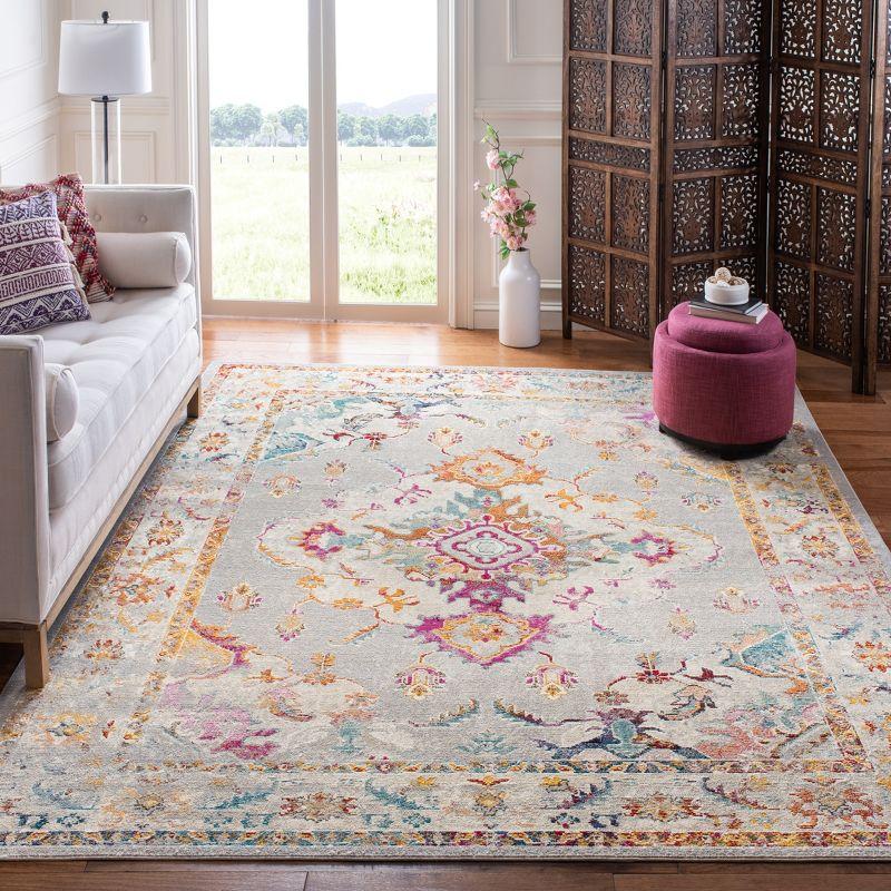 Crystal CRS521 Power Loomed Area Rug - Grey/Cream - 8'x10' - Safavieh.