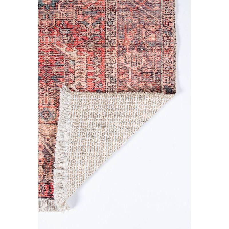 2'x3' Helena Accent Rug Coral Pink - Momeni: Bohemian Ikat Design, Low Pile, Indoor, Machine Made, Polyester & Cotton