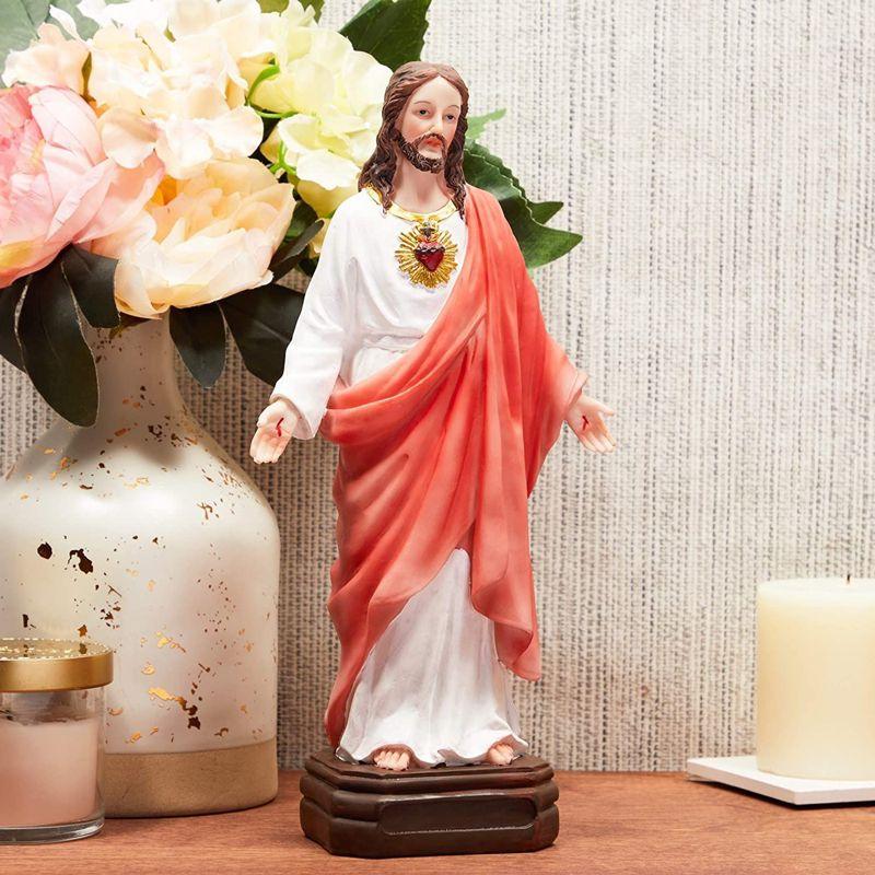 Sacred Heart of Jesus Resin Figurine, 14.6" Tall