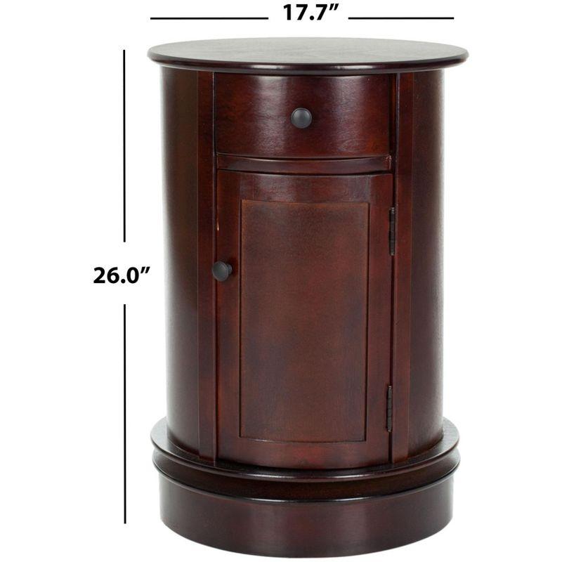 Tabitha Swivel Accent Table - AMH5712D - Dark Cherry - Safavieh Couture