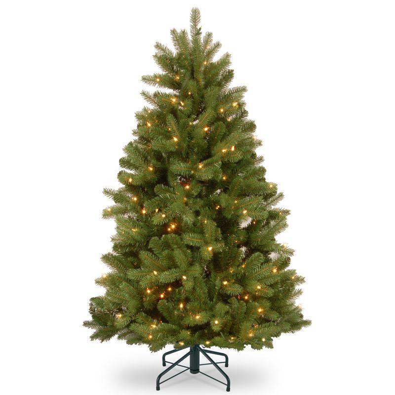 5' Prelit Newberry Spruce Artificial Christmas Tree with Dual Color LED Lights