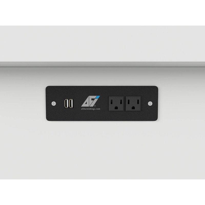 Queen Nantucket Murphy Bed Chest USB Turbo Charger White - AFI