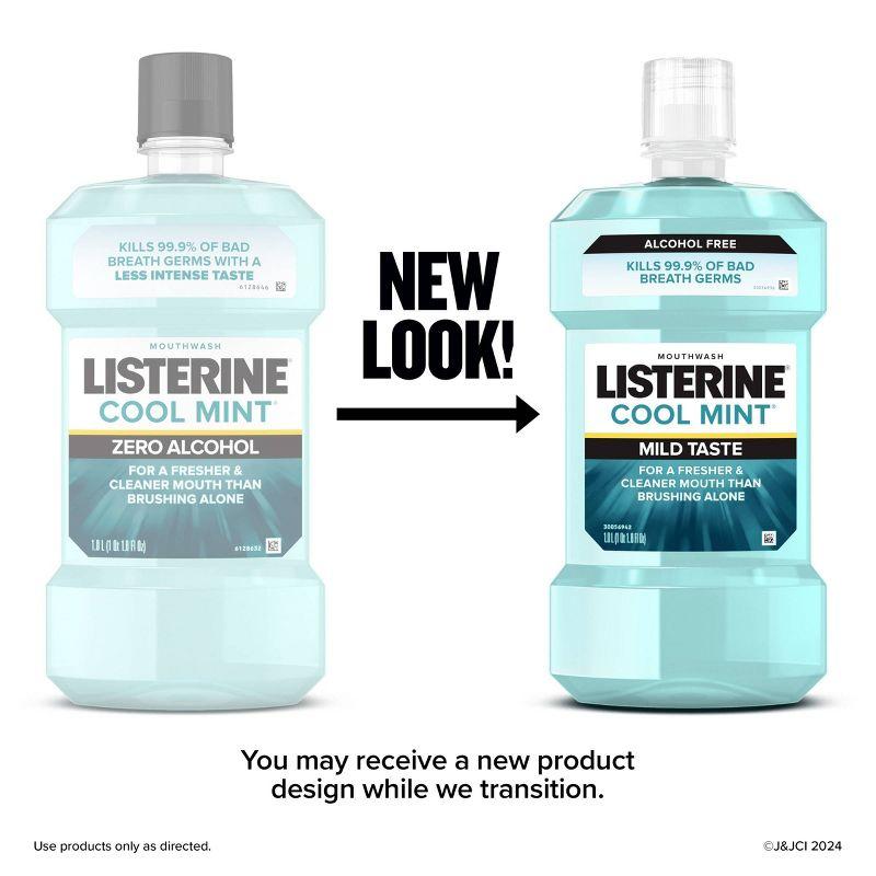 Listerine Zero Alcohol Antiseptic Mouthwash for Bad Breath and Plaque - Cool Mint - 33.8 fl oz