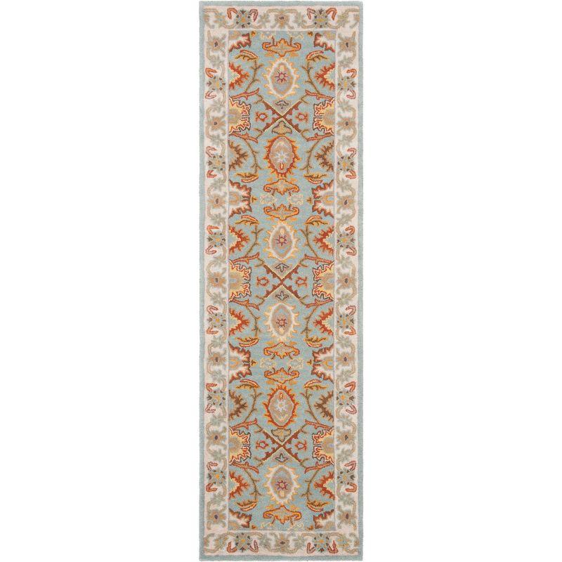 Heritage HG734 Hand Tufted Indoor Runner Rug - Light Blue/Ivory - 2'6"x6' - Safavieh