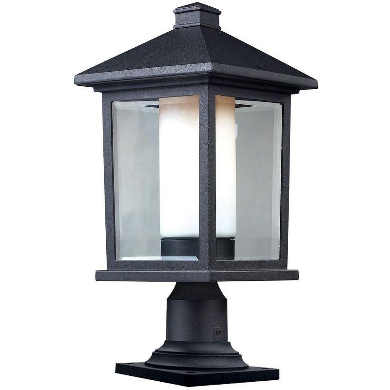 Black Cast Aluminum Outdoor Lantern with Double Glass