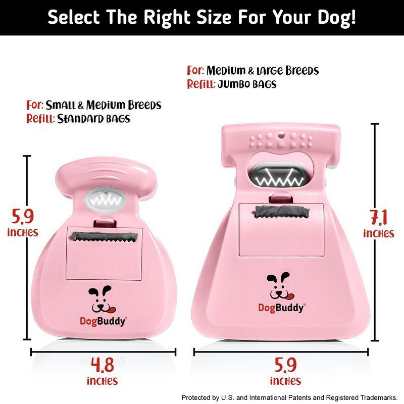 DogBuddy Pooper Scooper, Portable Dog Poop Scoop for Small and Large Dogs, Leash Clip and Dog Poop Bags Included