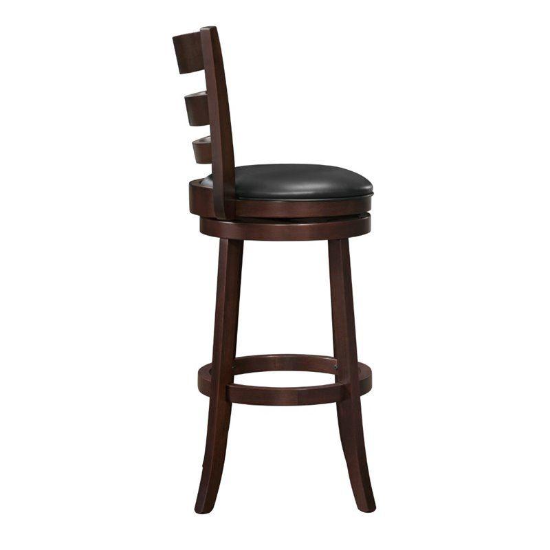 Shapel Faux Leather Swivel Bar Stool in Dark Cherry - Lexicon