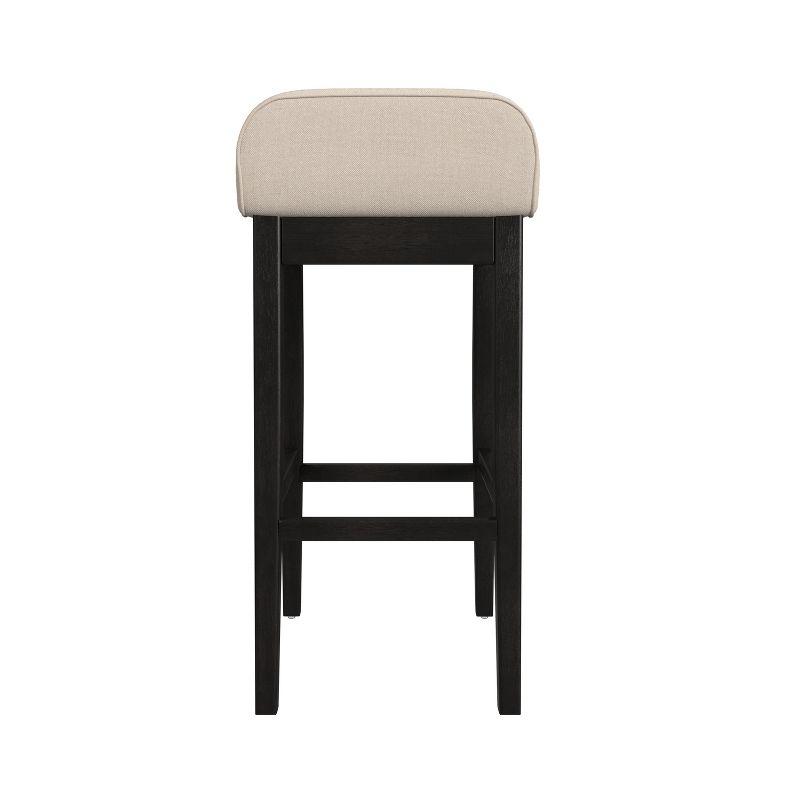 Maydena Barstool Black - Hillsdale Furniture: Non-Swivel, Counter Height, Low Back, Wood Legs