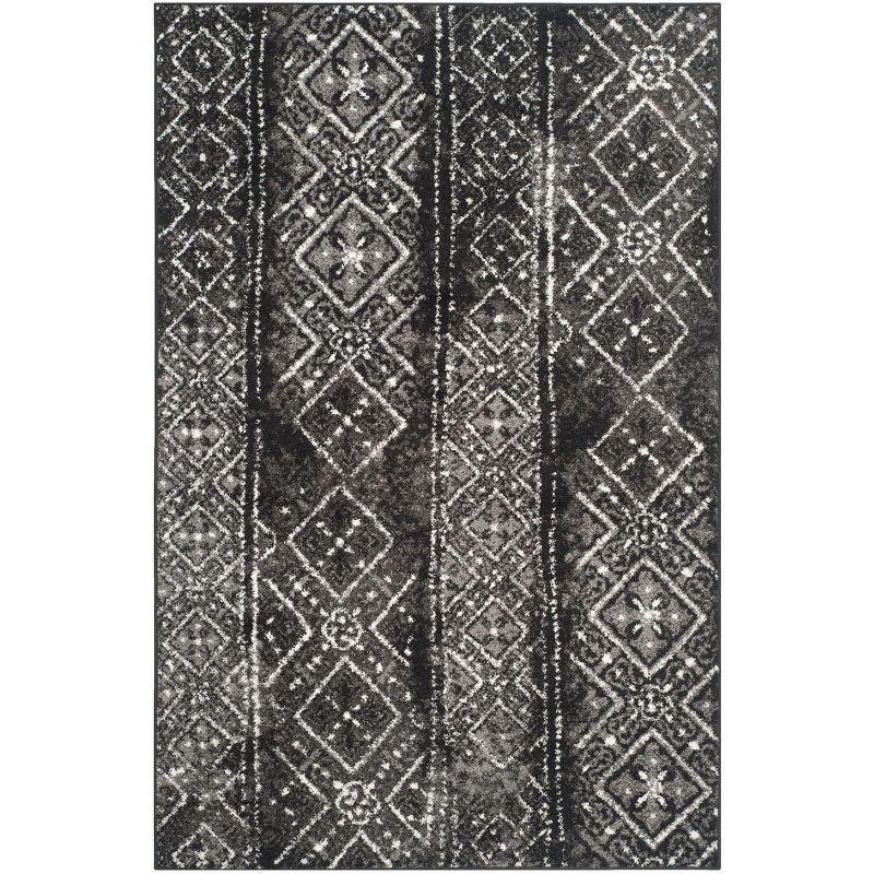 Adirondack ADR111 Machine Made Indoor Area Rug - Black/Silver - 6'x9' - Safavieh