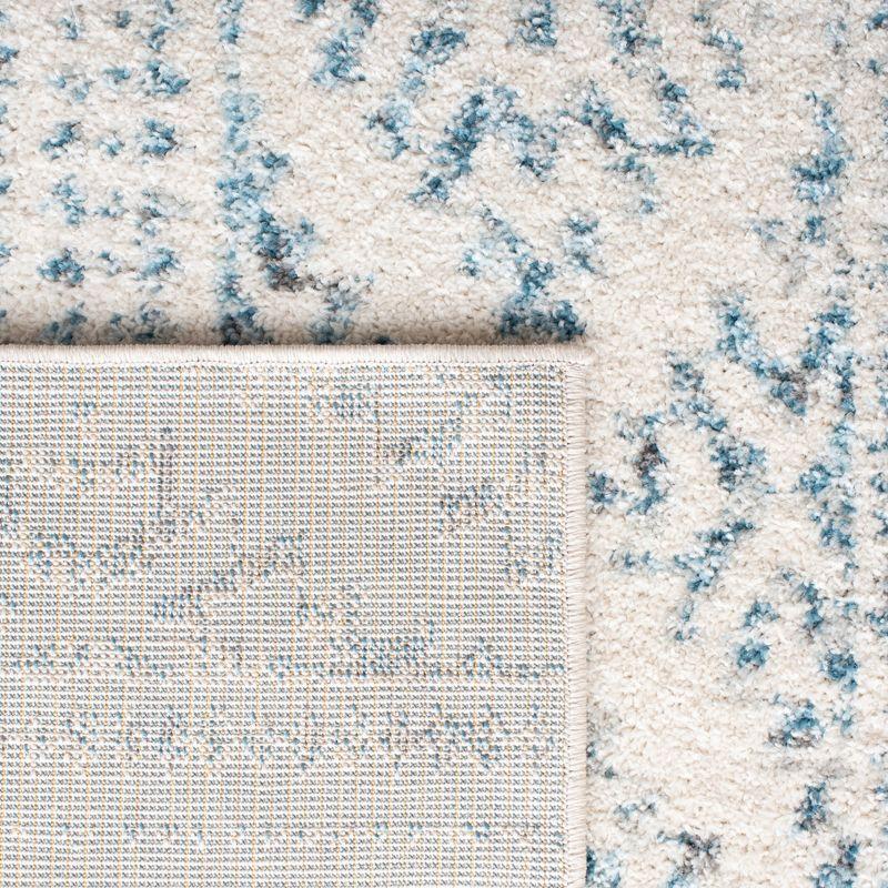 Tulum TUL272 Power Loomed Indoor Area Rug - Ivory/Turquoise - 5'3"x7'6" - Safavieh
