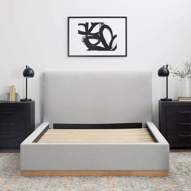 Glenhill Grounded Upholstered Wood Base Bed - New Heights