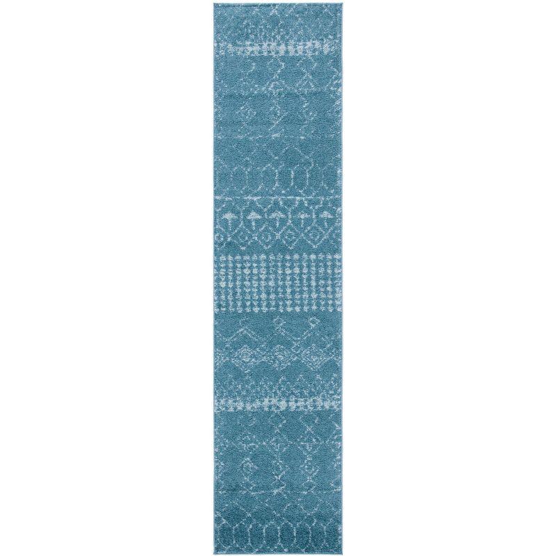 Tulum TUL229 Power Loomed Runner Rug - Turquoise/Blue - 2'x9' - Safavieh.