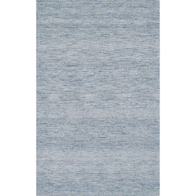 Momeni 2'x3' James Solid Handtufted Accent Rug Light Blue: Wool, Low Pile, Indoor, Rectangle, Cotton Backing