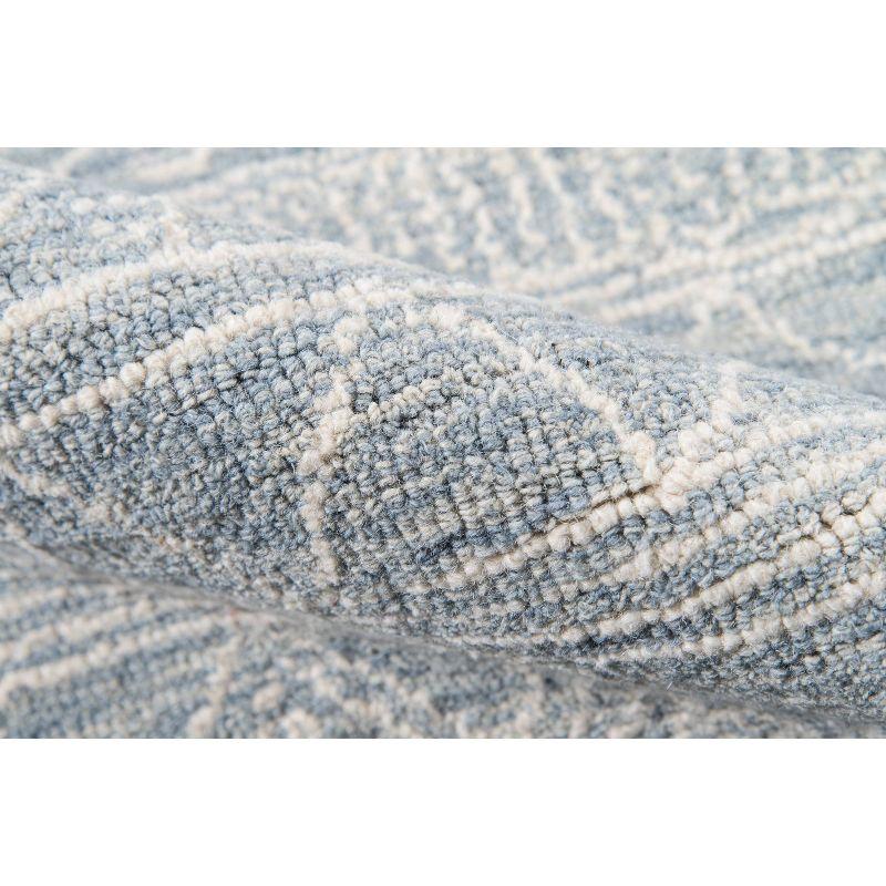 2'x3' Mallorca Paityn Accent Rug Light Blue - Momeni: Modern Geometric Wool Area Rug, Low Pile, Handmade, Indoor Use