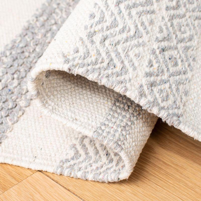 Striped Kilim STK501 Hand Woven Area Rug - Ivory/Grey - 8'x10' - Safavieh.