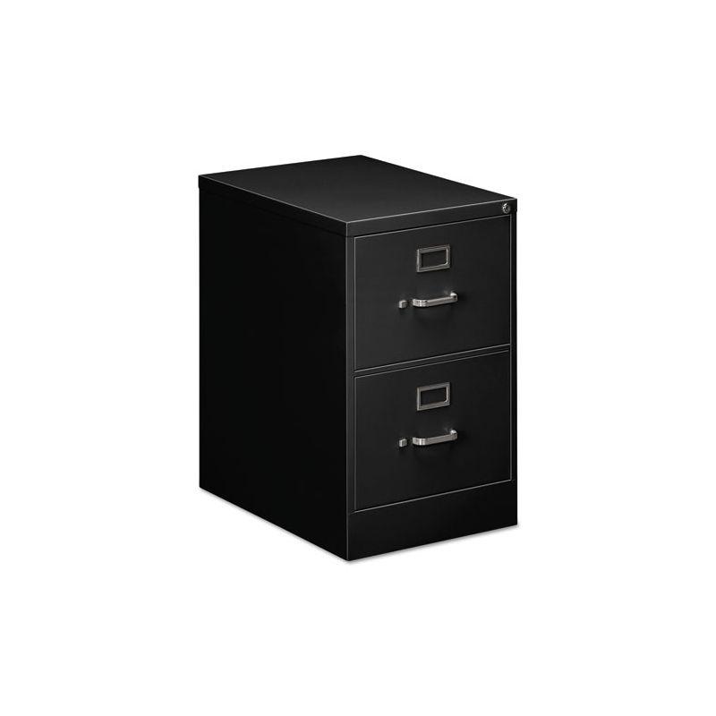 Black 2-Drawer Lockable Vertical Steel File Cabinet