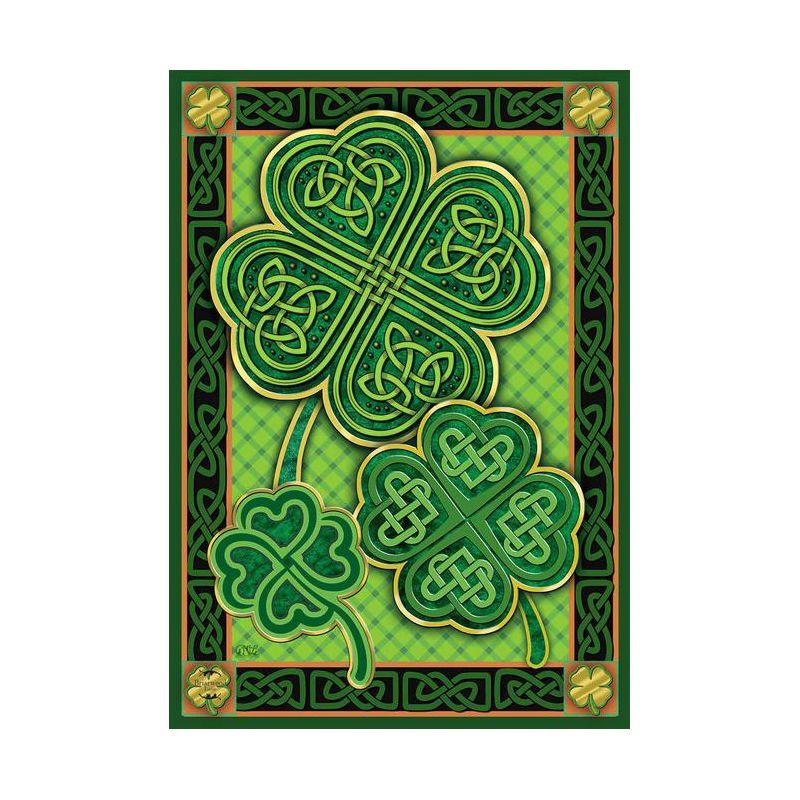 Briarwood Lane Celtic Shamrocks St. Patrick's Day Garden Flag Iri