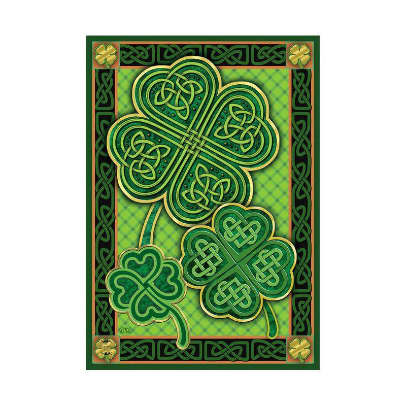 Briarwood Lane Celtic Shamrocks St. Patrick's Day House Flag Iris