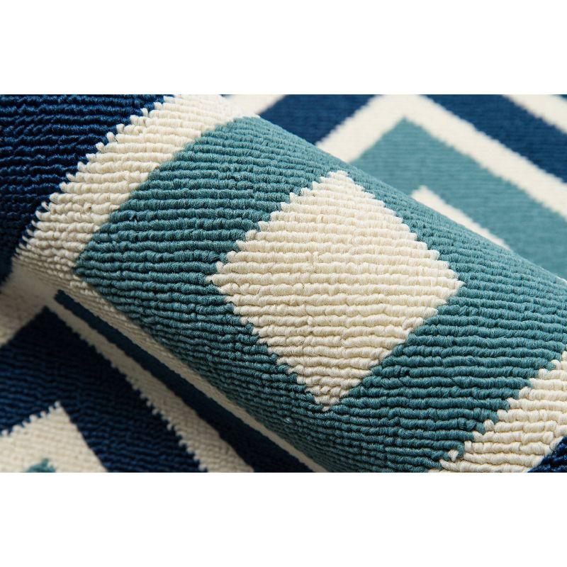 Indoor/Outdoor Blue Squares Rug