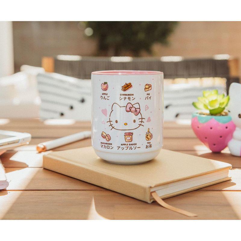 Silver Buffalo Sanrio Hello Kitty Apple Icons Ceramic Tea Cup | Holds 9 Ounces