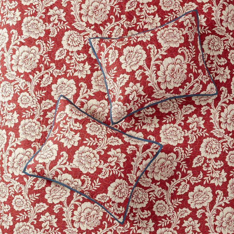 Madison Park Lucy Reversible Cotton Twill Quilt Set with Throw Pillows