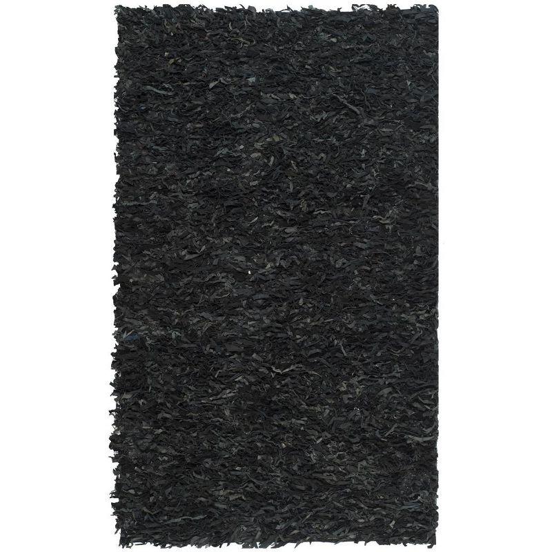 Leather Shag LSG511 Hand Woven Rugs - Safavieh