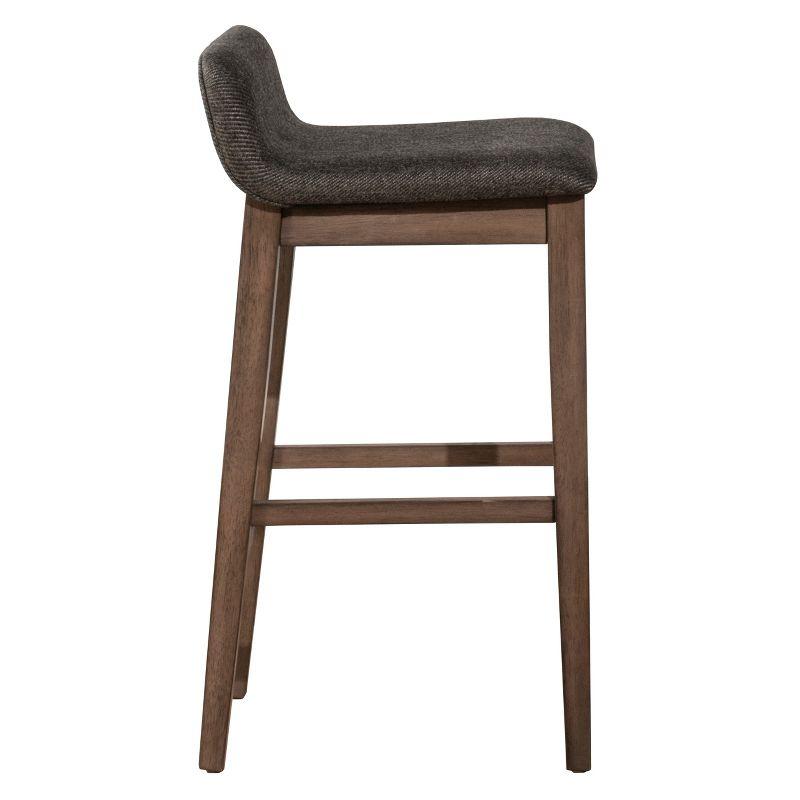 Renmark Counter Height Barstool Gray: Low Back, Tapered Legs, Brushed Finish - Hillsdale Furniture