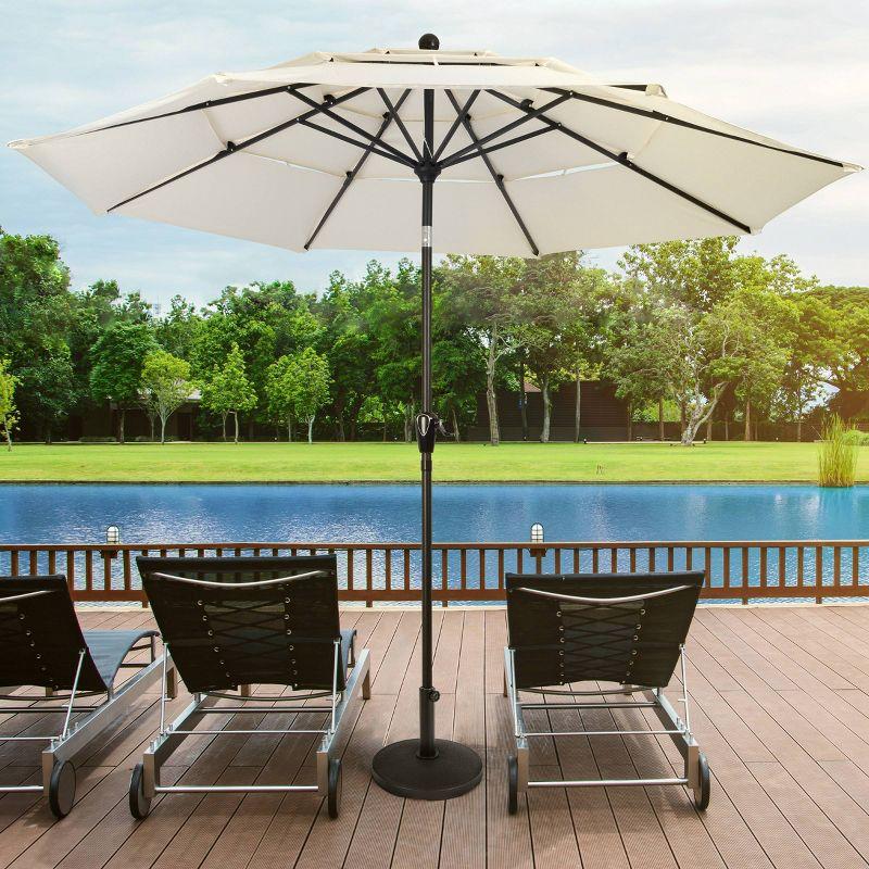 Pure Garden Outdoor Patio Umbrella Base Black